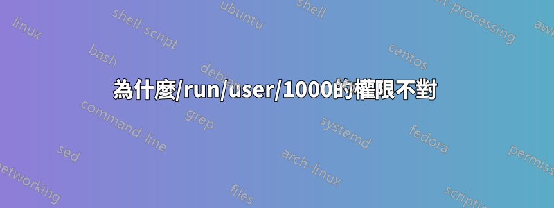 為什麼/run/user/1000的權限不對