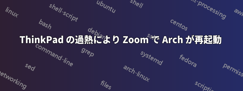 ThinkPad の過熱により Zoom で Arch が再起動