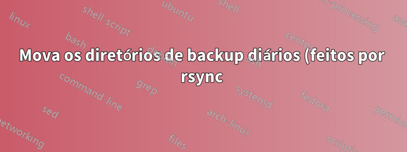 Mova os diretórios de backup diários (feitos por rsync) para outro diretório na mesma partição