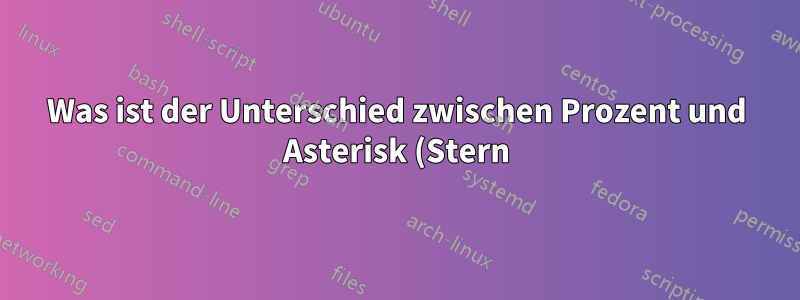 Was ist der Unterschied zwischen Prozent und Asterisk (Stern) Makefile Voraussetzung