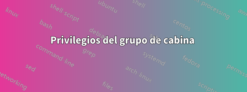 Privilegios del grupo de cabina