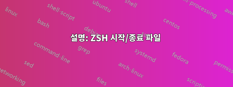 설명: ZSH 시작/종료 파일