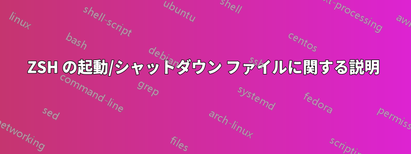 ZSH の起動/シャットダウン ファイルに関する説明