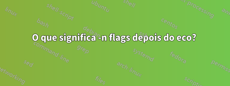 O que significa -n flags depois do eco?