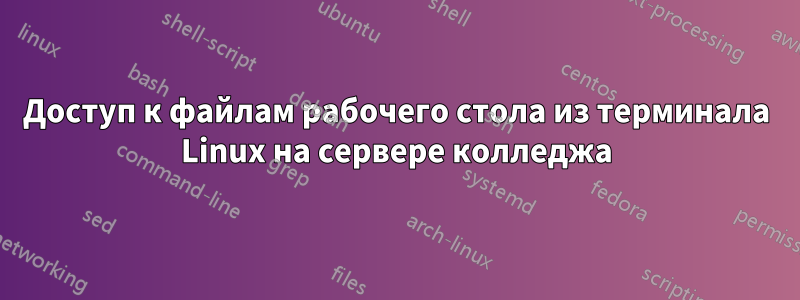 Доступ к файлам рабочего стола из терминала Linux на сервере колледжа