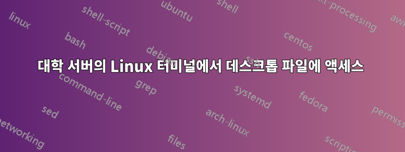 대학 서버의 Linux 터미널에서 데스크톱 파일에 액세스