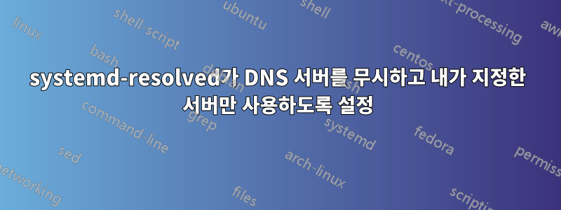 systemd-resolved가 DNS 서버를 무시하고 내가 지정한 서버만 사용하도록 설정