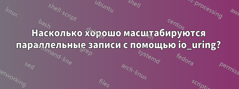 Насколько хорошо масштабируются параллельные записи с помощью io_uring?