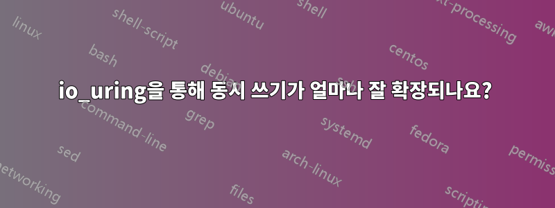 io_uring을 통해 동시 쓰기가 얼마나 잘 확장되나요?