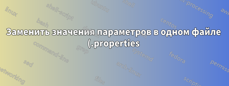 Заменить значения параметров в одном файле (.properties) на значения из другого файла (.json)