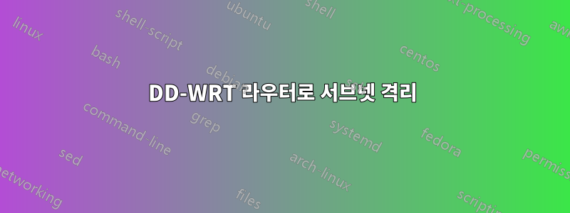 DD-WRT 라우터로 서브넷 격리