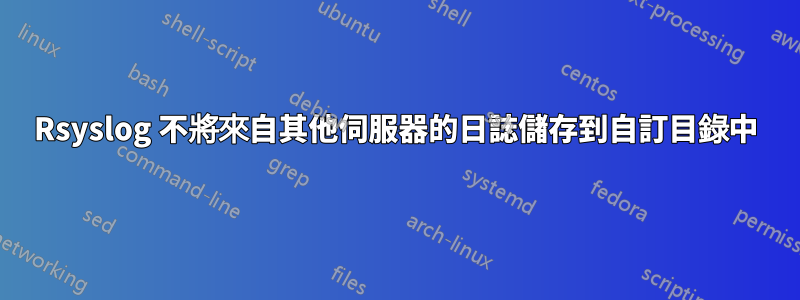 Rsyslog 不將來自其他伺服器的日誌儲存到自訂目錄中