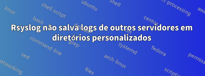 Rsyslog não salva logs de outros servidores em diretórios personalizados