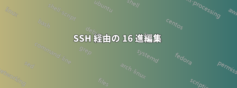 SSH 経由の 16 進編集