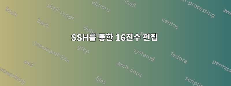 SSH를 통한 16진수 편집