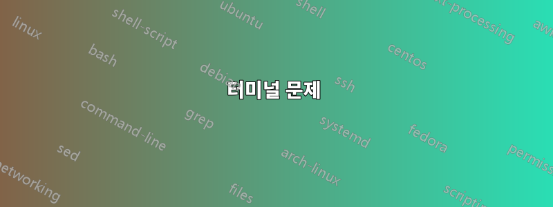 터미널 문제