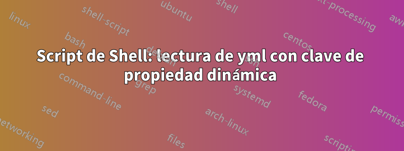 Script de Shell: lectura de yml con clave de propiedad dinámica