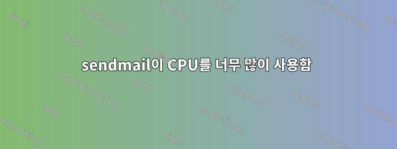 sendmail이 CPU를 너무 많이 사용함