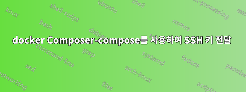 docker Composer-compose를 사용하여 SSH 키 전달