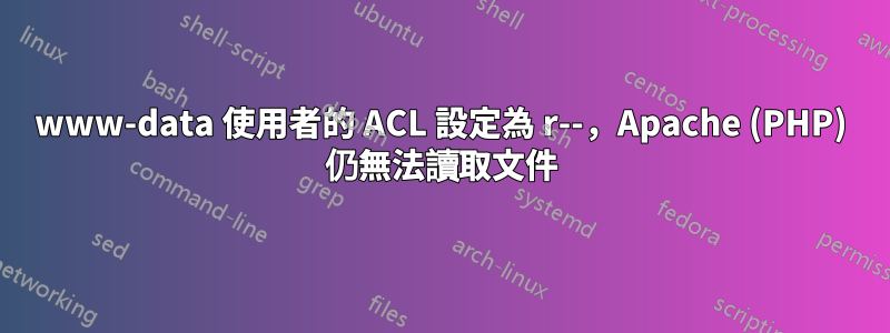 www-data 使用者的 ACL 設定為 r--，Apache (PHP) 仍無法讀取文件