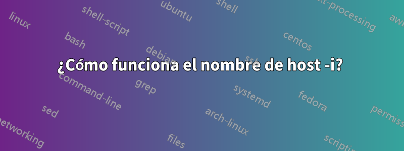¿Cómo funciona el nombre de host -i?