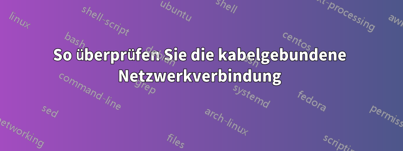 So überprüfen Sie die kabelgebundene Netzwerkverbindung