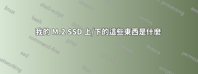 我的 M.2 SSD 上/下的這些東西是什麼