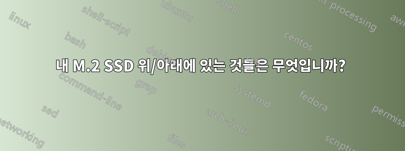 내 M.2 SSD 위/아래에 있는 것들은 무엇입니까?