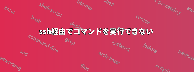 ssh経由でコマンドを実行できない