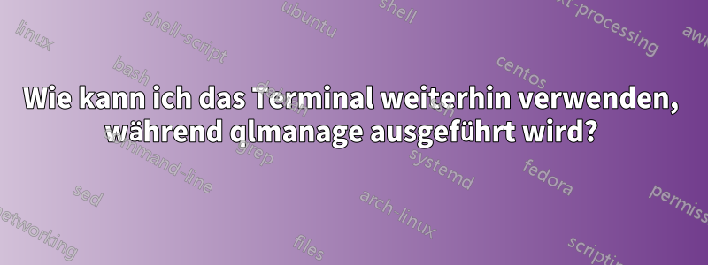 Wie kann ich das Terminal weiterhin verwenden, während qlmanage ausgeführt wird?