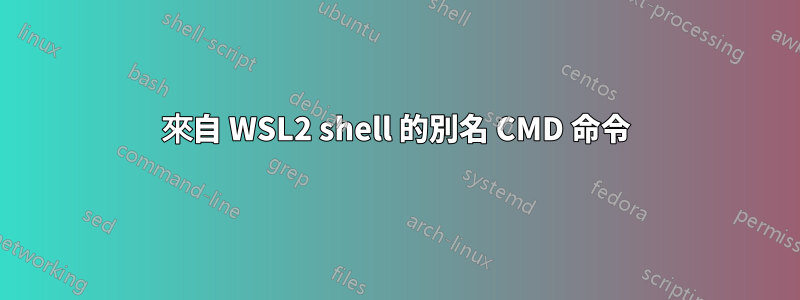 來自 WSL2 shell 的別名 CMD 命令