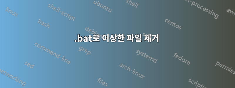 .bat로 이상한 파일 제거