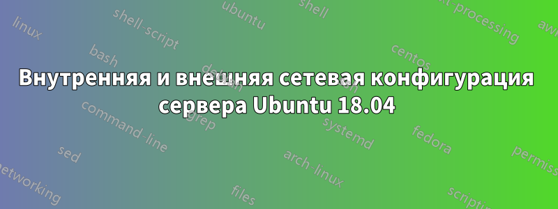 Внутренняя и внешняя сетевая конфигурация сервера Ubuntu 18.04