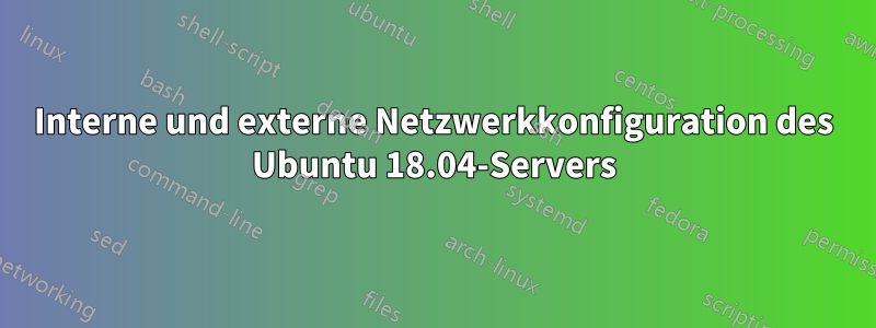 Interne und externe Netzwerkkonfiguration des Ubuntu 18.04-Servers