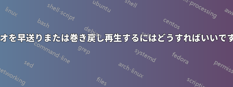 ビデオを早送りまたは巻き戻し再生するにはどうすればいいですか?