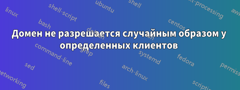 Домен не разрешается случайным образом у определенных клиентов