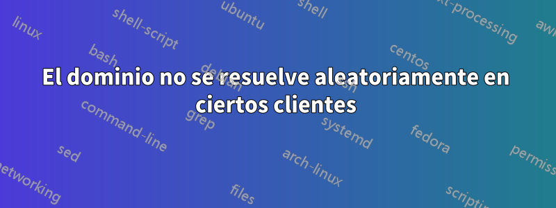 El dominio no se resuelve aleatoriamente en ciertos clientes