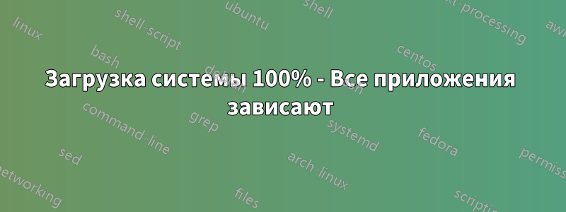 Загрузка системы 100% - Все приложения зависают