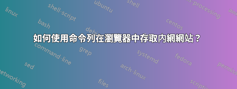 如何使用命令列在瀏覽器中存取內網網站？