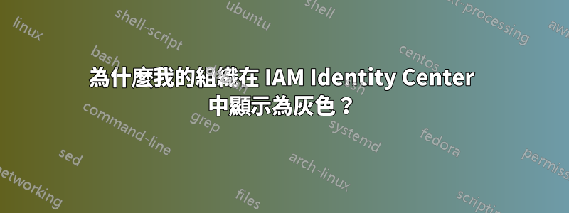 為什麼我的組織在 IAM Identity Center 中顯示為灰色？