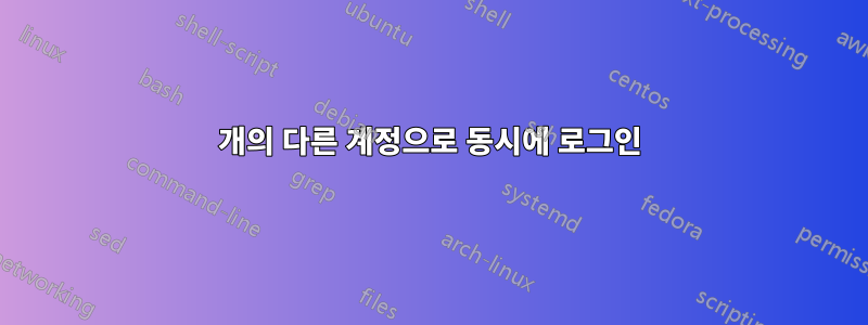 2개의 다른 계정으로 동시에 로그인