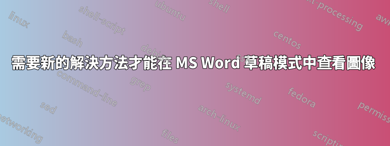 需要新的解決方法才能在 MS Word 草稿模式中查看圖像