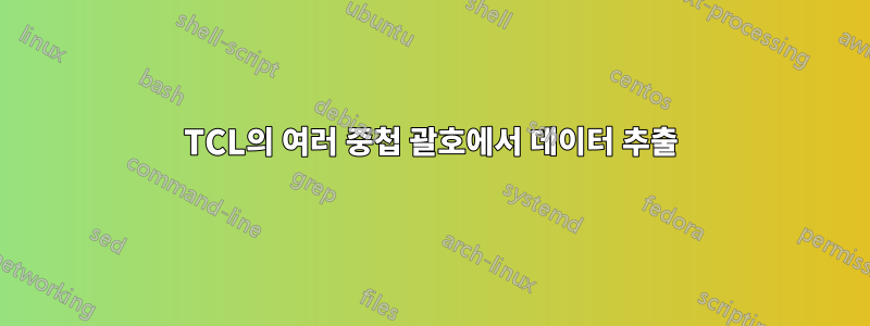 TCL의 여러 중첩 괄호에서 데이터 추출
