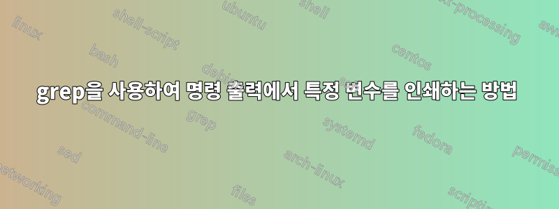 grep을 사용하여 명령 출력에서 ​​특정 변수를 인쇄하는 방법