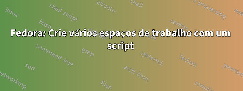 Fedora: Crie vários espaços de trabalho com um script