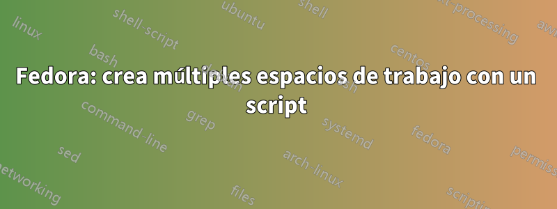 Fedora: crea múltiples espacios de trabajo con un script