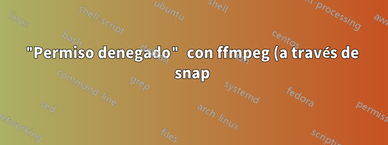"Permiso denegado" con ffmpeg (a través de snap) en un disco externo