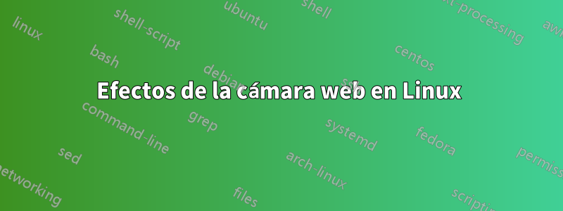 Efectos de la cámara web en Linux