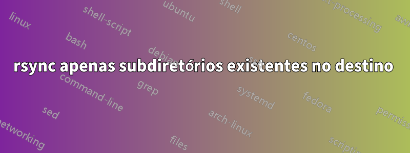 rsync apenas subdiretórios existentes no destino