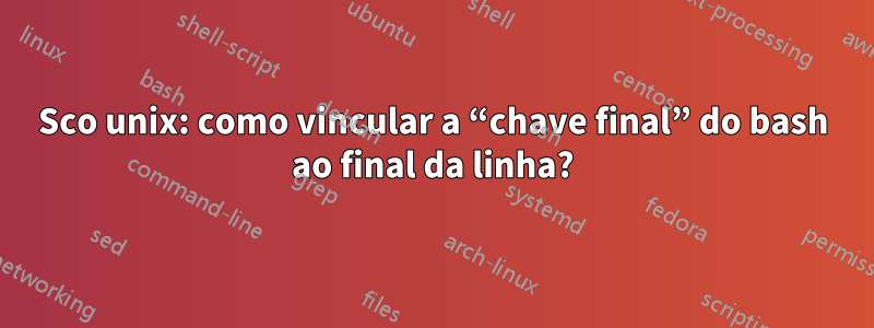 Sco unix: como vincular a “chave final” do bash ao final da linha?